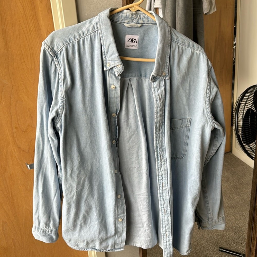 Zara Jean Shirt Jacket, Size XL, Lightly Worn